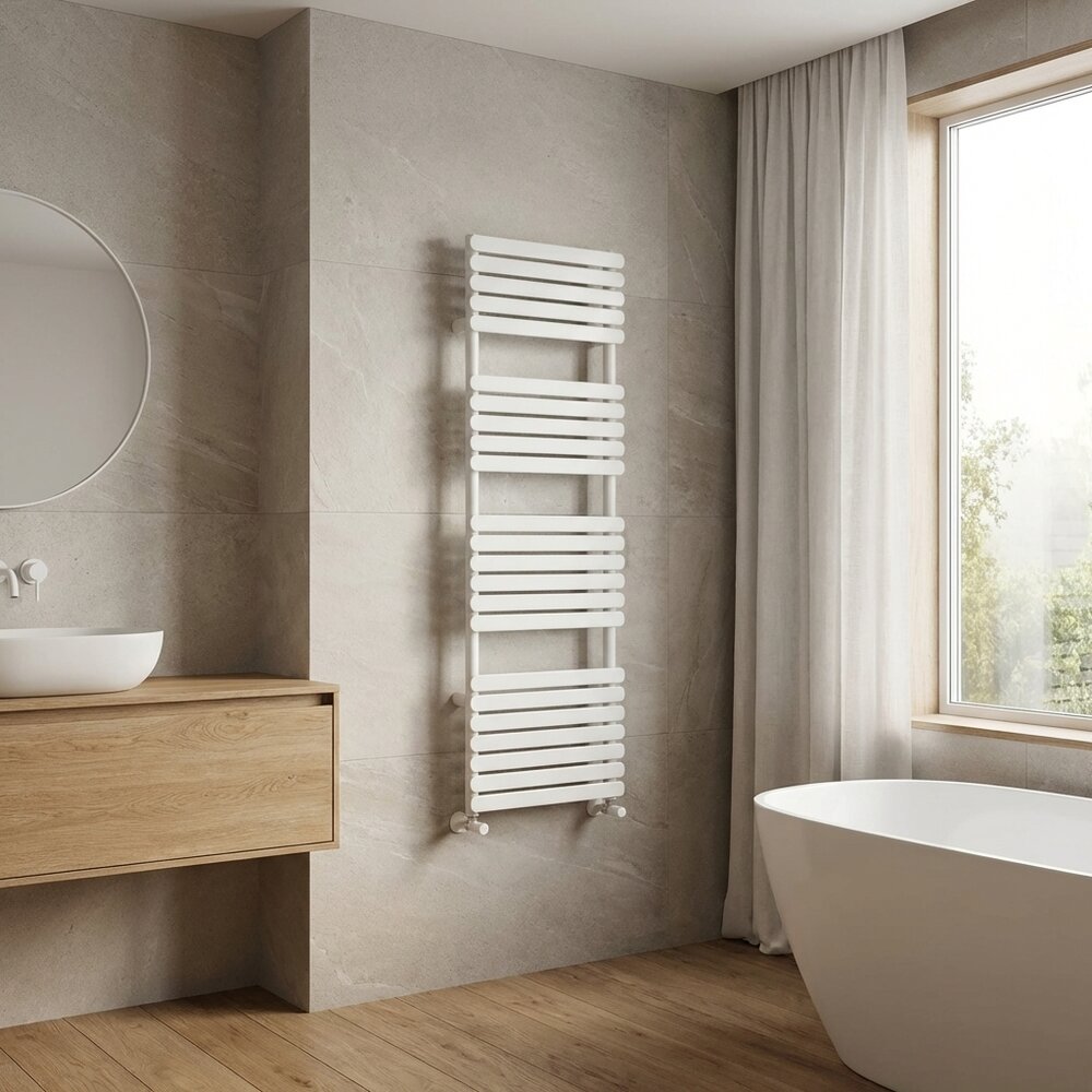 Calorifer de baie portprosop Rune Lani 1500x500 mm alb lucios