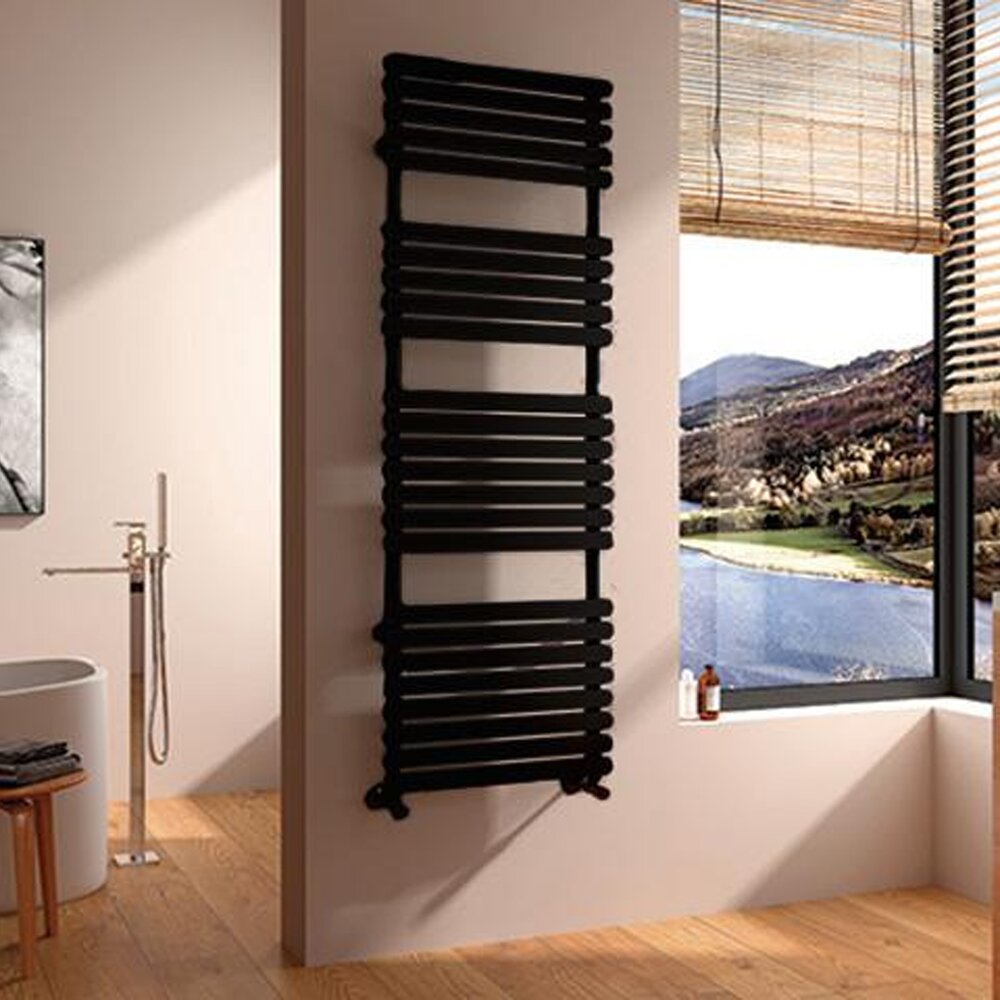 Calorifer de baie portprosop Rune Lani 1500×500 mm negru mat Mobila si Home Deco > Calorifere si incalzire > Calorifere baie > Promoții > Noutati neakaisa.ro
