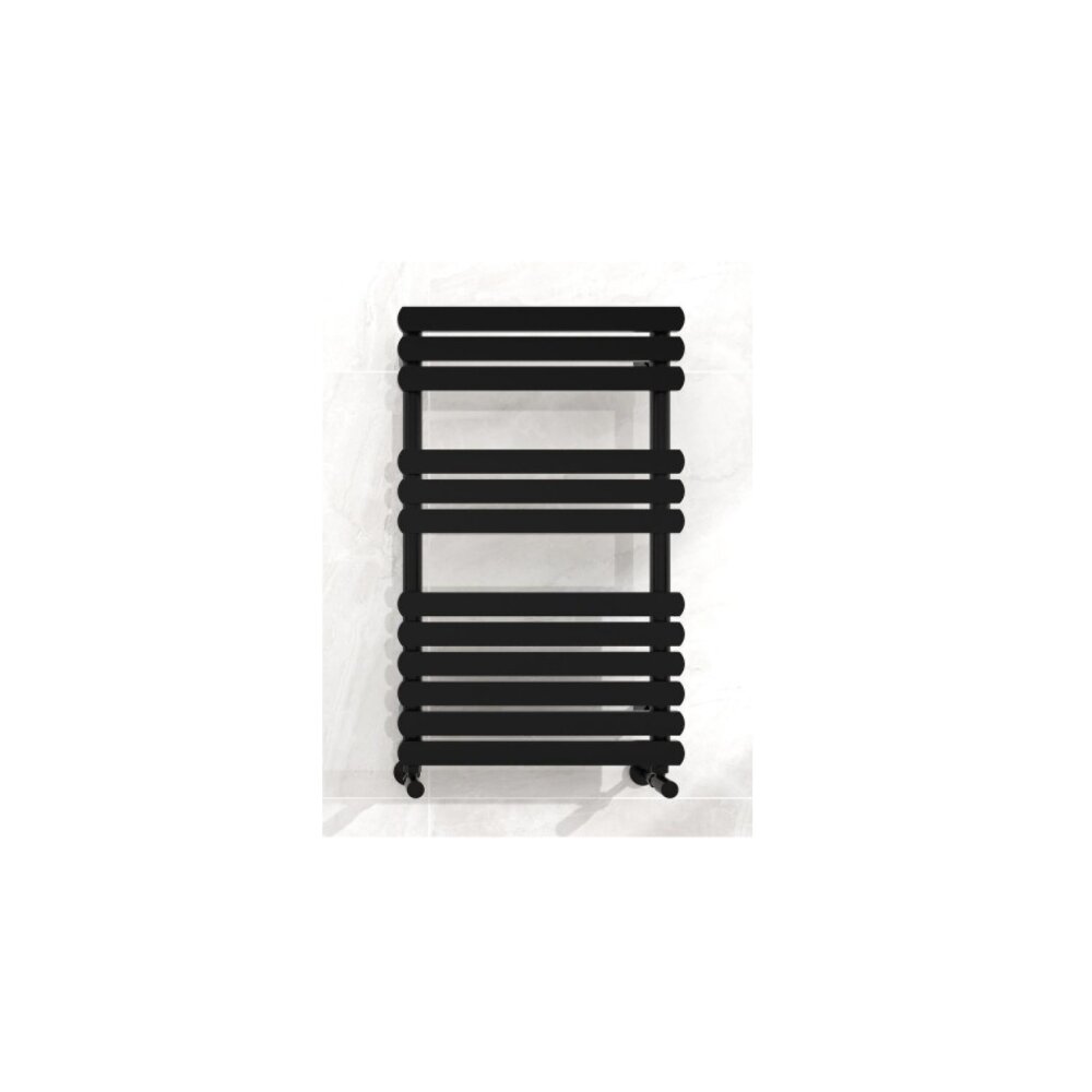 Calorifer de baie portprosop Rune Lani 800x500 mm negru mat