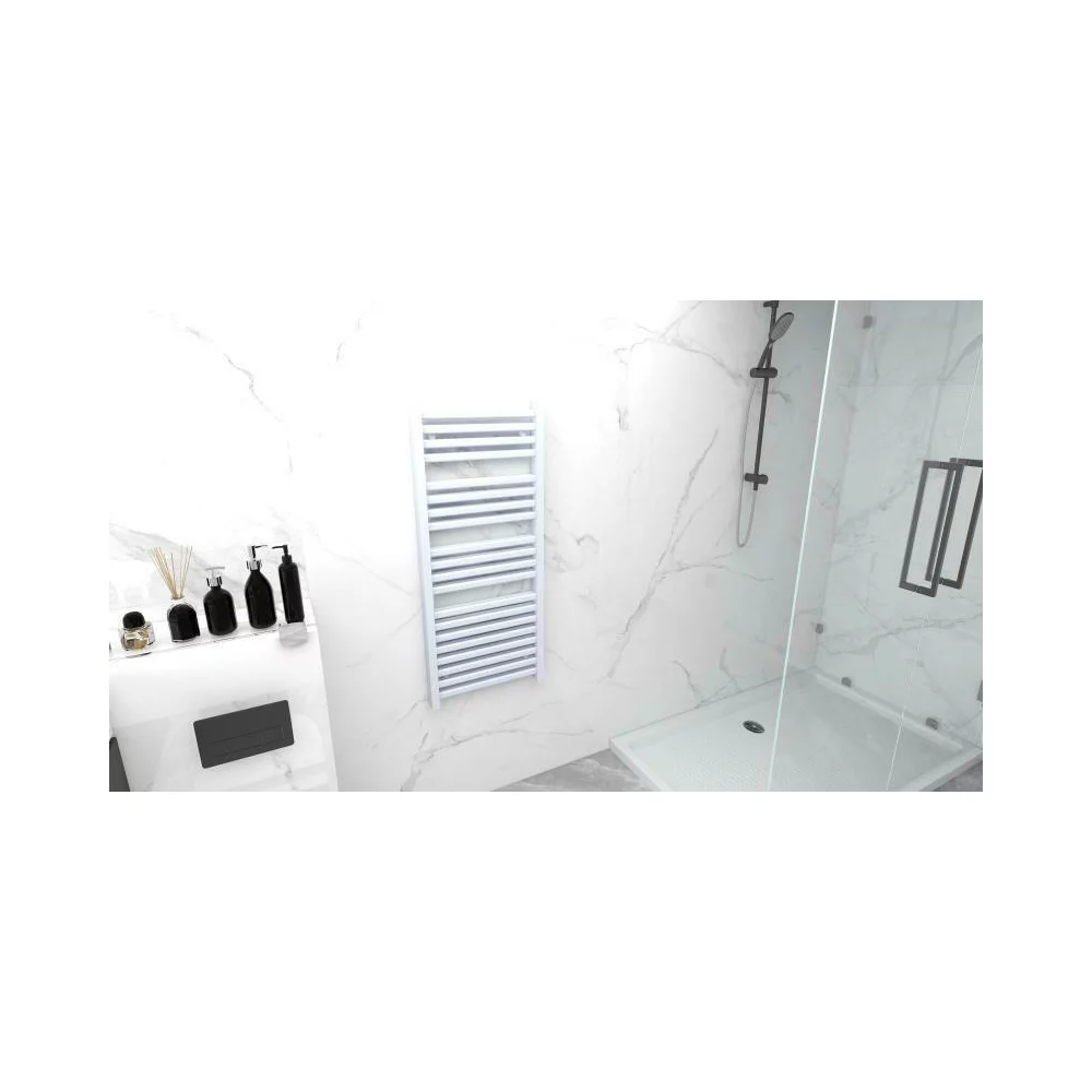 白竜 / POSITIVE Calorifer de baie portprosop Rune Lykke 1200x500 mm alb lucios