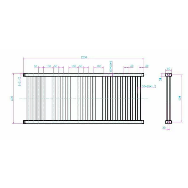 Calorifer de baie portprosop Rune Lykke 1200x500 mm alb lucios picture - 5