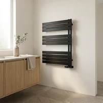 Calorifer de baie portprosop Rune Lysa 900x500 mm negru mat
