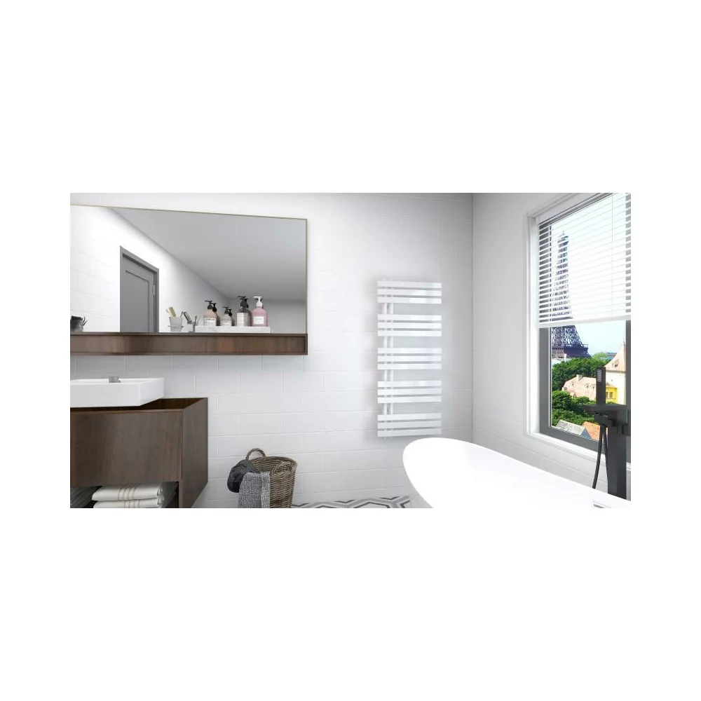 Calorifer de baie portprosop Rune Lysa Slim 1200x500 mm alb