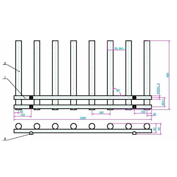 Calorifer de baie portprosop Rune Miro 1200x600 mm negru mat picture - 4