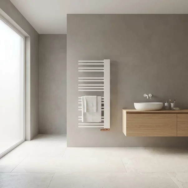 Calorifer Rune Calorifer de baie portprosop Rune Nemi 1200x502 mm alb lucios ...