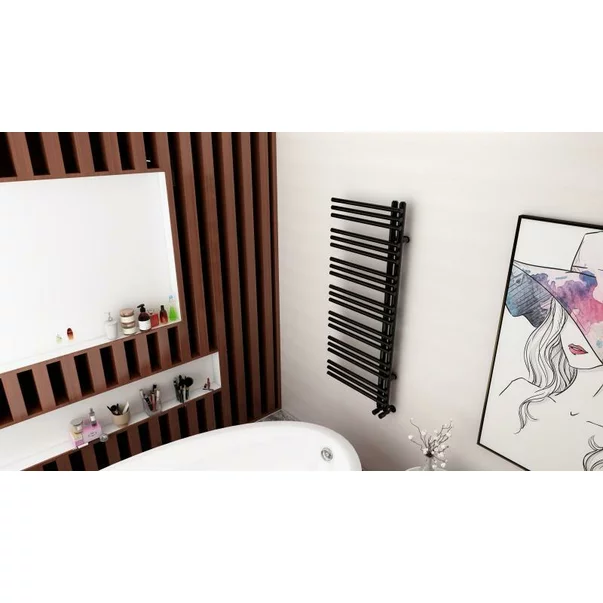 Calorifer de baie portprosop Rune Tindra 1250x500 mm negru mat picture - 4