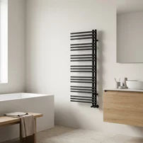 Calorifer de baie portprosop Rune Tindra 1250x500 mm negru mat