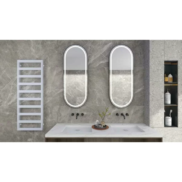Calorifer de baie portprosop Rune Vok 1100X500 mm alb lucios picture - 2