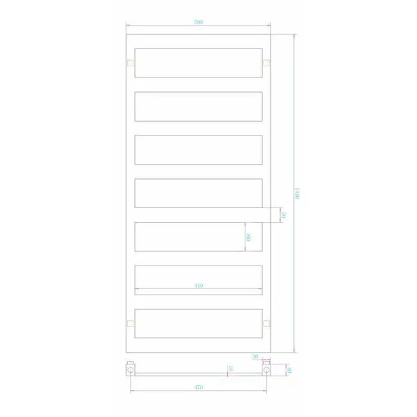 Calorifer de baie portprosop Rune Vok 1100x500 mm negru mat picture - 4