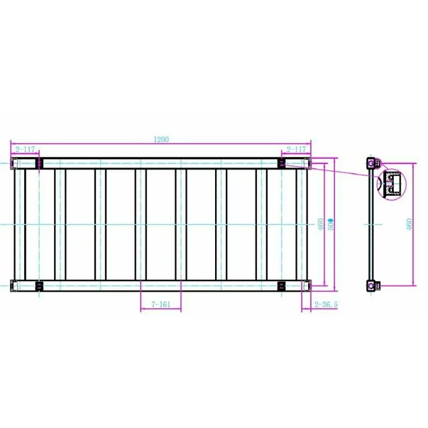 Calorifer de baie portprosop Rune Vok 1200x500 mm crom picture - 2
