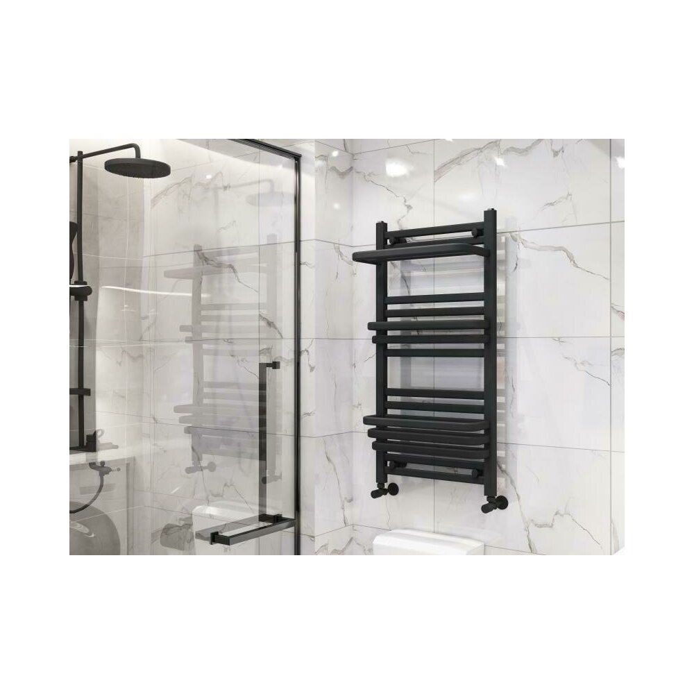 Calorifer de baie portprosop Rune Ystav 1000x500 mm negru mat