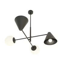 Candelabru Emibig Hermes 4 negru/alb