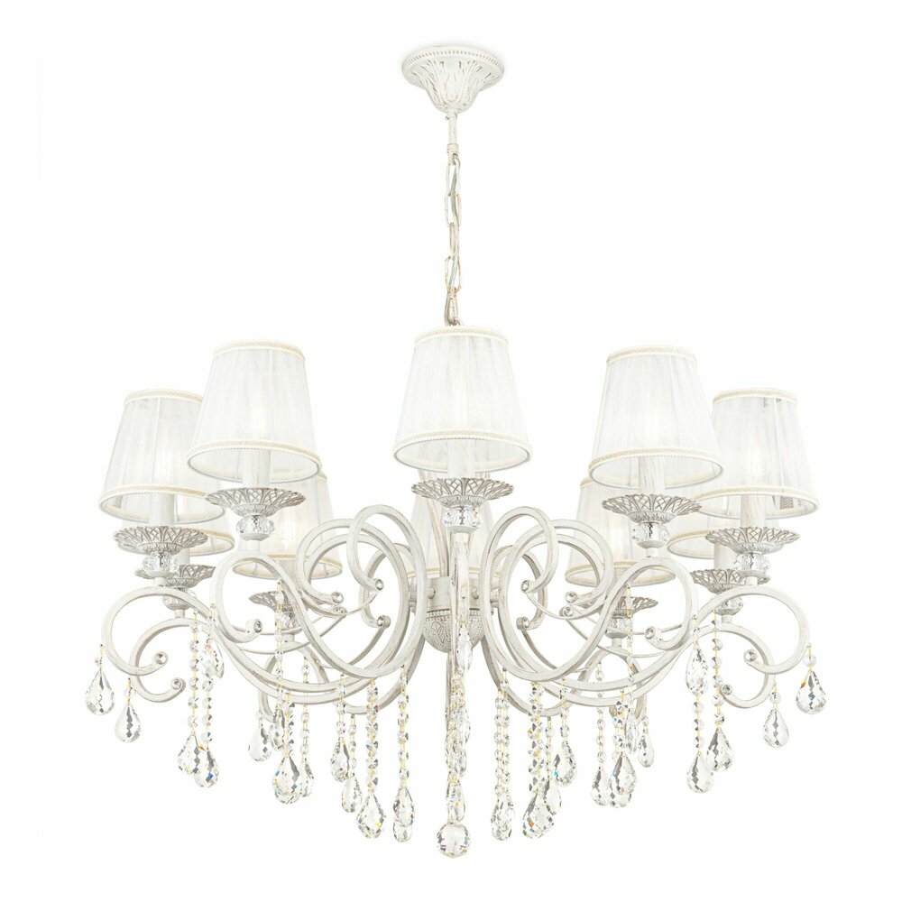 Candelabru Maytoni Grace alb/alb 10 becuri