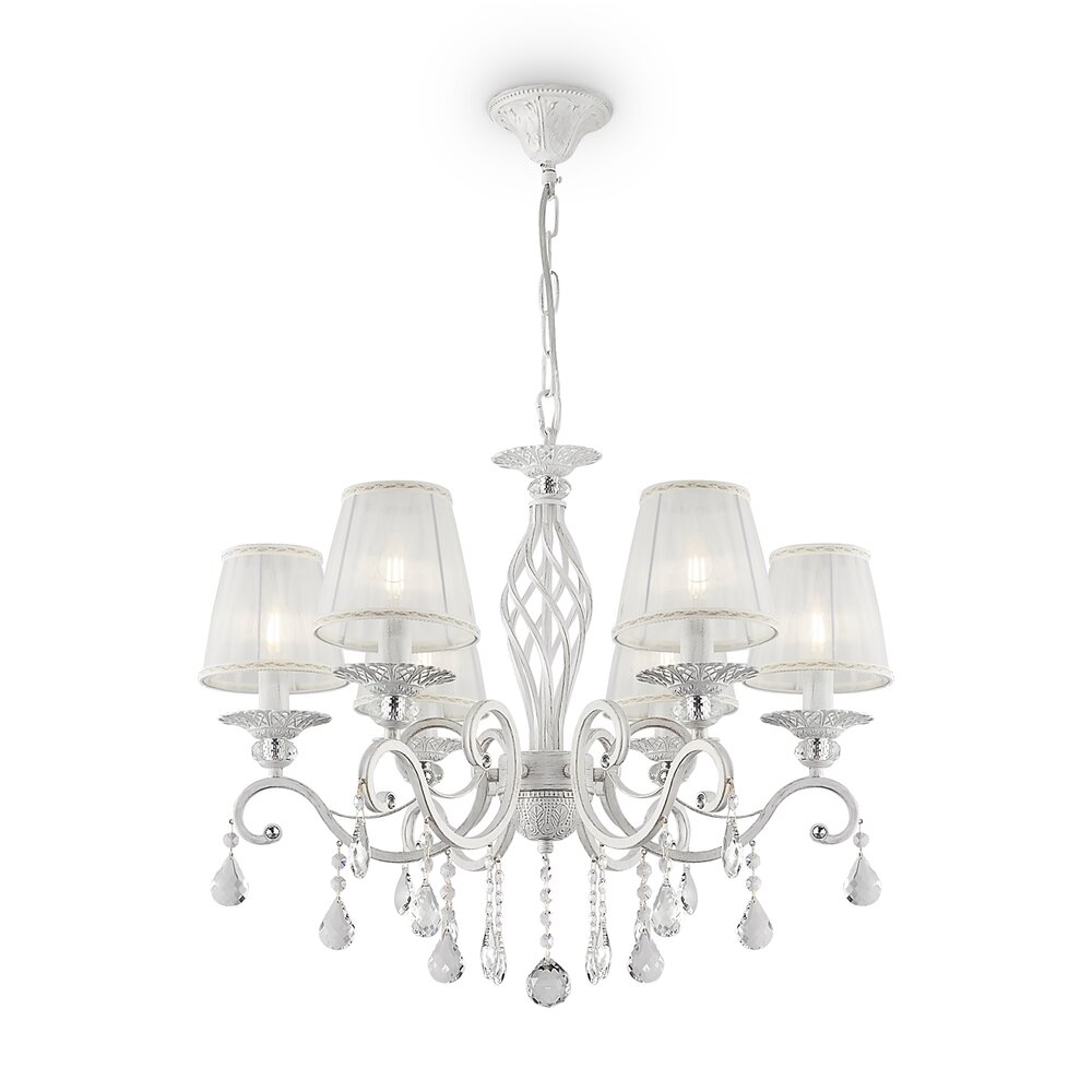 Candelabru Maytoni Grace alb/alb 6 becuri