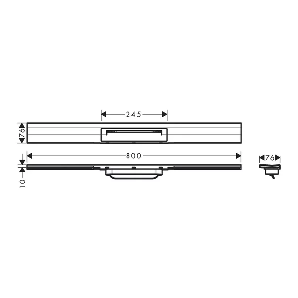 Capac pentru rigola de dus Hansgrohe RainDrain Flex 80 cm ajustabila inox periat picture - 4