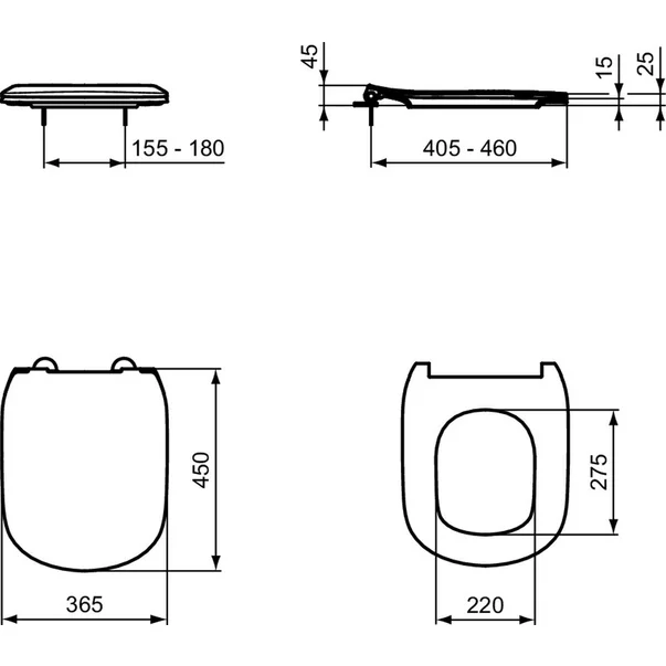 Capac WC inchidere normala alb Ideal Standard Tesi picture - 2