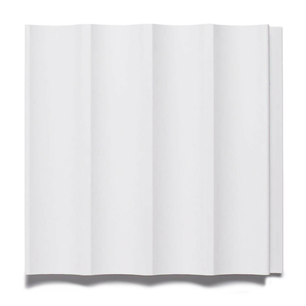 Capat panou riflaj stanga Lamelio Onda finisaj alb 3.8x270 cm