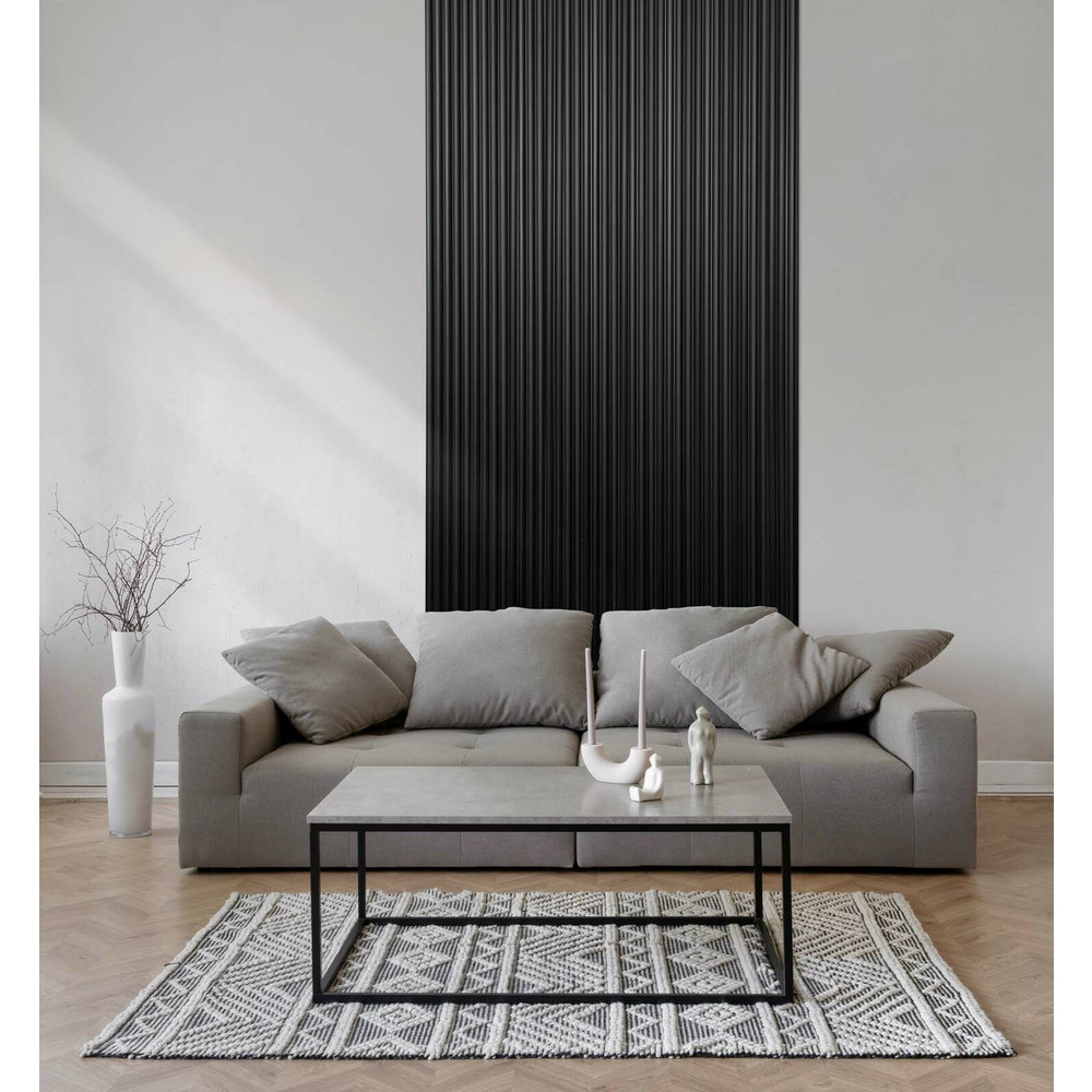 Capat panou riflaj stanga Lamelio Onda finisaj negru 3.8x270 cm