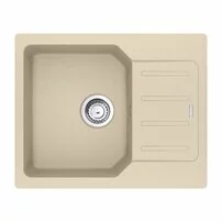 Chiuveta bucatarie compozit Franke City Avena 1 cuva cu picurator 62x50 cm reversibila finisaj bej mat