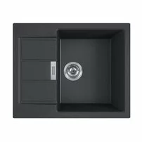 Chiuveta bucatarie compozit Franke Sirius 1 cuva cu picurator 62x50 cm tectonite finisaj negru mat
