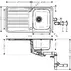 Chiuveta bucatarie Hansgrohe S41 inox 91.5x50.5 cm cu orificiu buton picture - 2