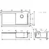 Chiuveta bucatarie Hansgrohe S71 inox 104.5x51 cm picurator dreapta cu orificiu buton control picture - 2