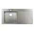 Chiuveta bucatarie Hansgrohe S71 inox 104.5x51 cm picurator stanga cu orificiu buton control picture - 1