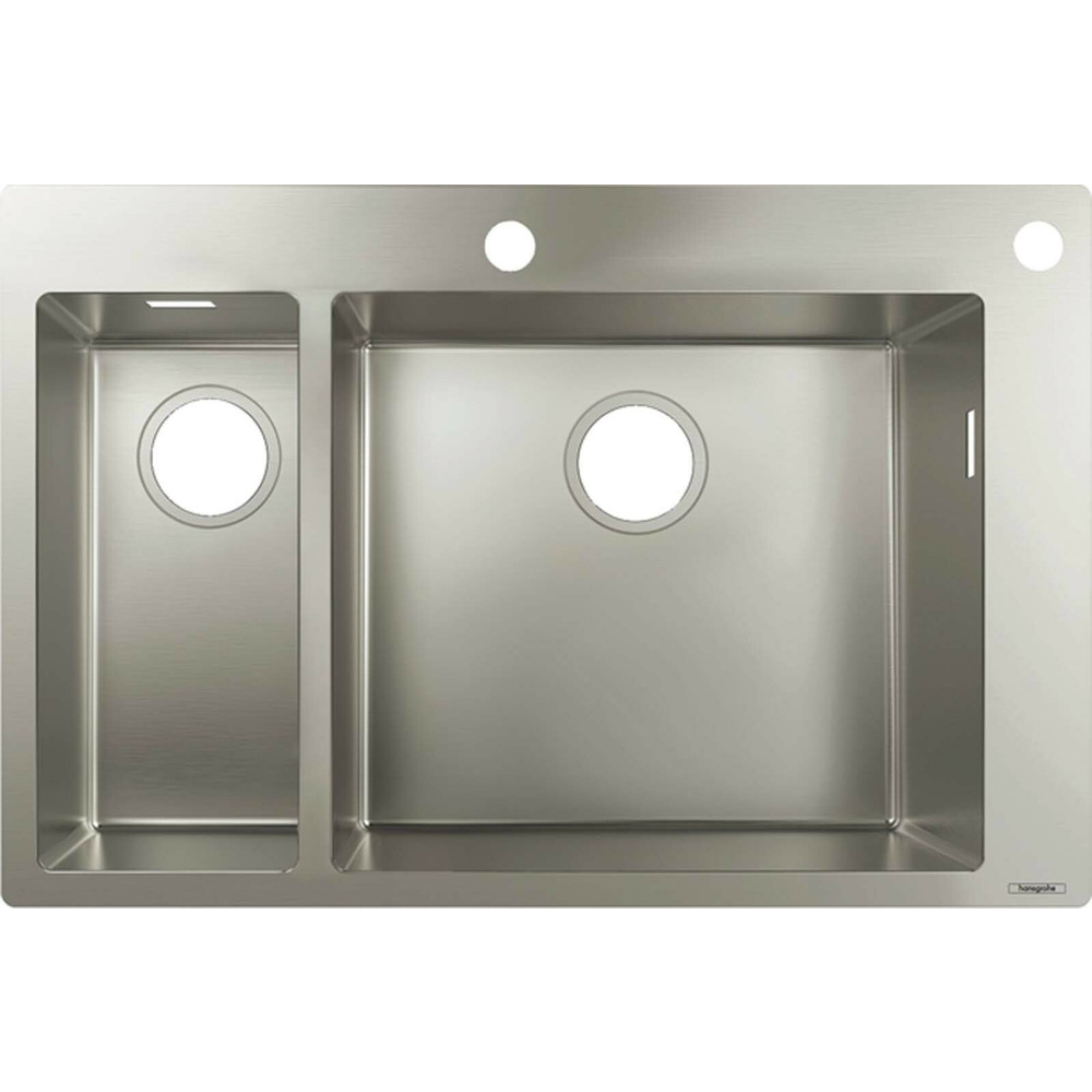 Chiuveta bucatarie Hansgrohe S71 inox 75.5x50 cm cu orificiu buton control