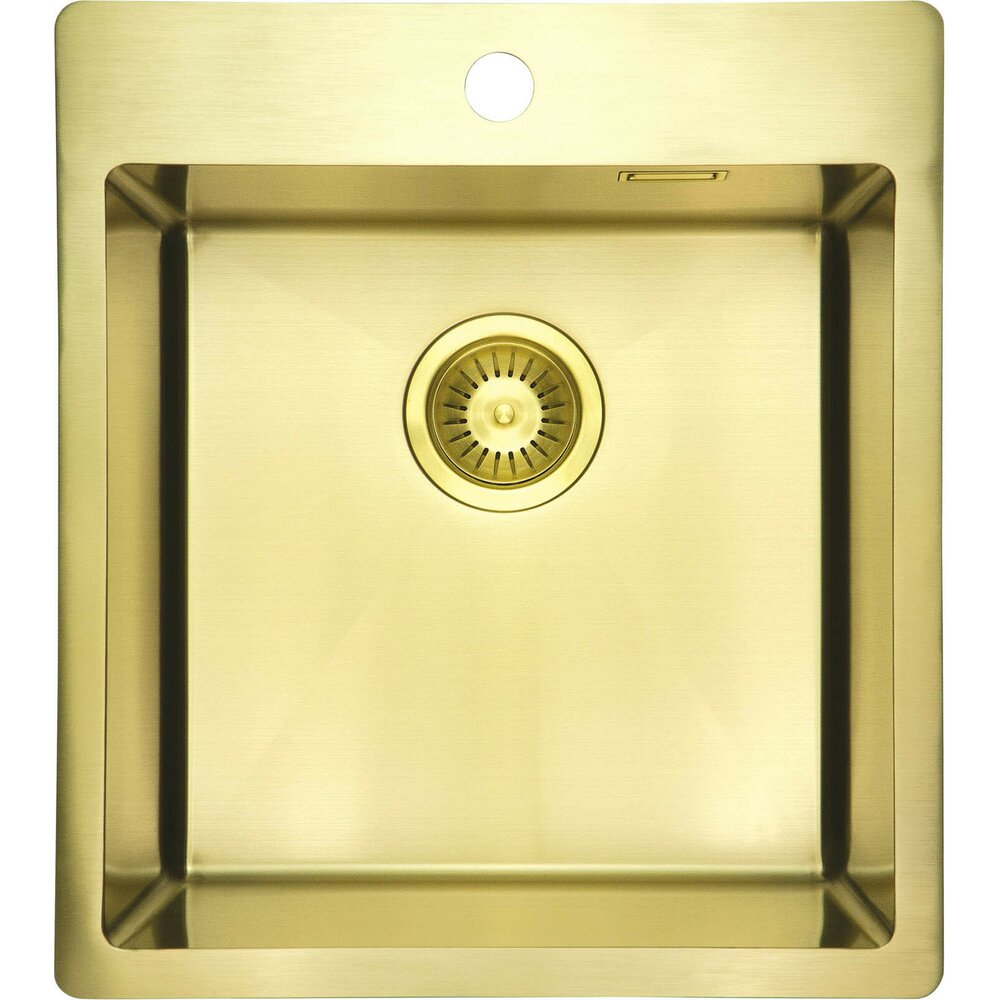 Chiuveta bucatarie inox Deante Olfato 45x50.5 cm cu 1 cuva finisaj auriu periat