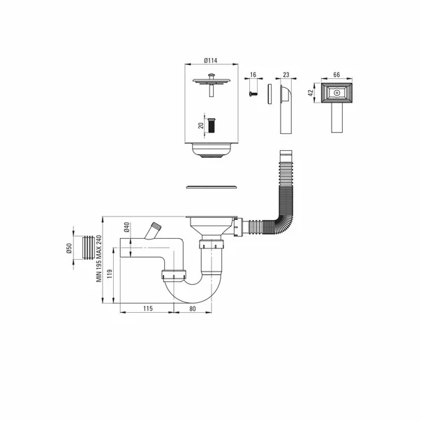 Chiuveta bucatarie inox Deante Soul 65x50 cm cu 1 cuva ZEO_011B