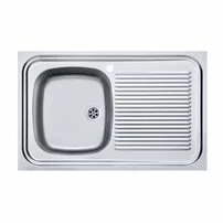 Chiuveta bucatarie inox Franke Simplex 80x50 cm cu 1 cuva cu picurator dreapta finisaj texturat