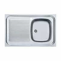 Chiuveta bucatarie inox Franke Simplex 80x50 cm cu 1 cuva cu picurator stanga finisaj texturat