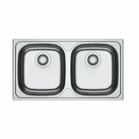 Chiuveta bucatarie inox Franke Spark 78x43.5 cm cu 2 cuve fara picurator finisaj lucios