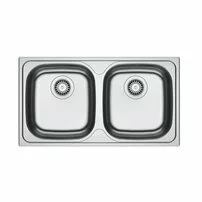 Chiuveta bucatarie inox Franke Spark 78x43.5 cm cu 2 cuve fara picurator finisaj texturat