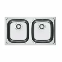Chiuveta bucatarie inox Franke Spark 80x50 cm cu 2 cuve fara picurator finisaj texturat