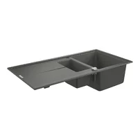 Chiuveta compozit Grohe K400 100x50.1 cm gri cu 2 cuve