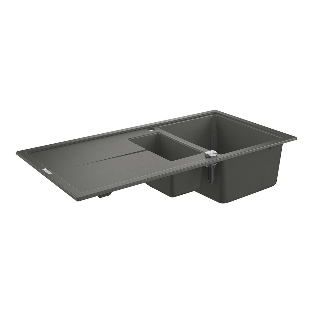 Chiuveta compozit Grohe K400 100x50.1 cm gri cu 2 cuve