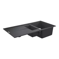 Chiuveta compozit Grohe K400 100x50.1 cm negru cu 2 cuve