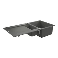 Chiuveta compozit Grohe K500 100x50.1 cm gri cu 2 cuve