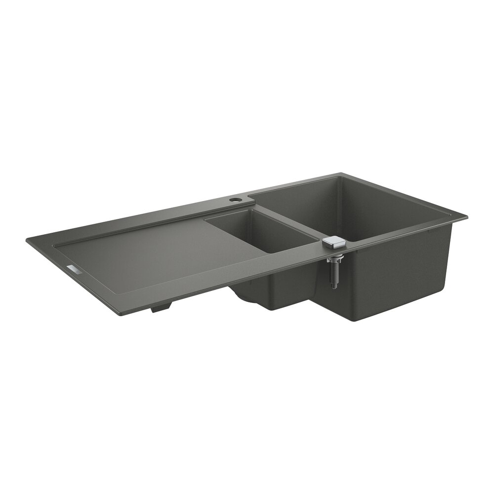 Chiuveta compozit Grohe K500 100x50.1 cm gri cu 2 cuve