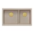 Chiuveta compozit incastrata Quadron Logan 120 bej - auriu 76x45 cm picture - 2