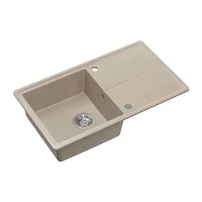 Chiuveta compozit incastrata Quadron Pop Tony 111 bej nisipiu 78x45 cm