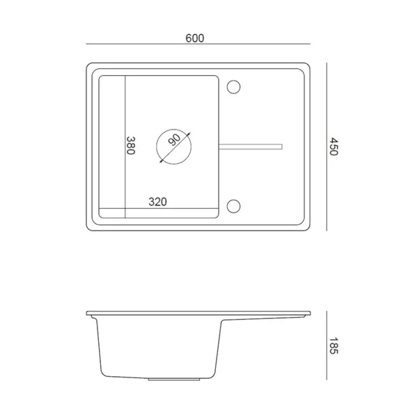 Chiuveta compozit incastrata Quadron Pop Tony 116 bej nisipiu 60x45 cm picture - 4