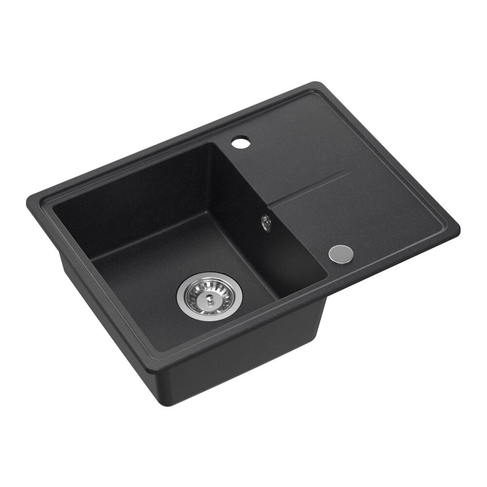 Chiuveta compozit incastrata Quadron Pop Tony 116 negru punctat 60x45 cm