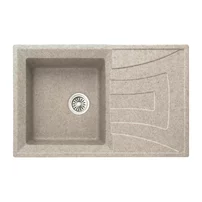 Chiuveta compozit Inter Ceramic finisaj bej-nisip 78x50 cm cu picurator