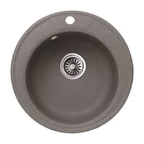 Chiuveta compozit Inter Ceramic finisaj granit gri 49 cm fara picurator