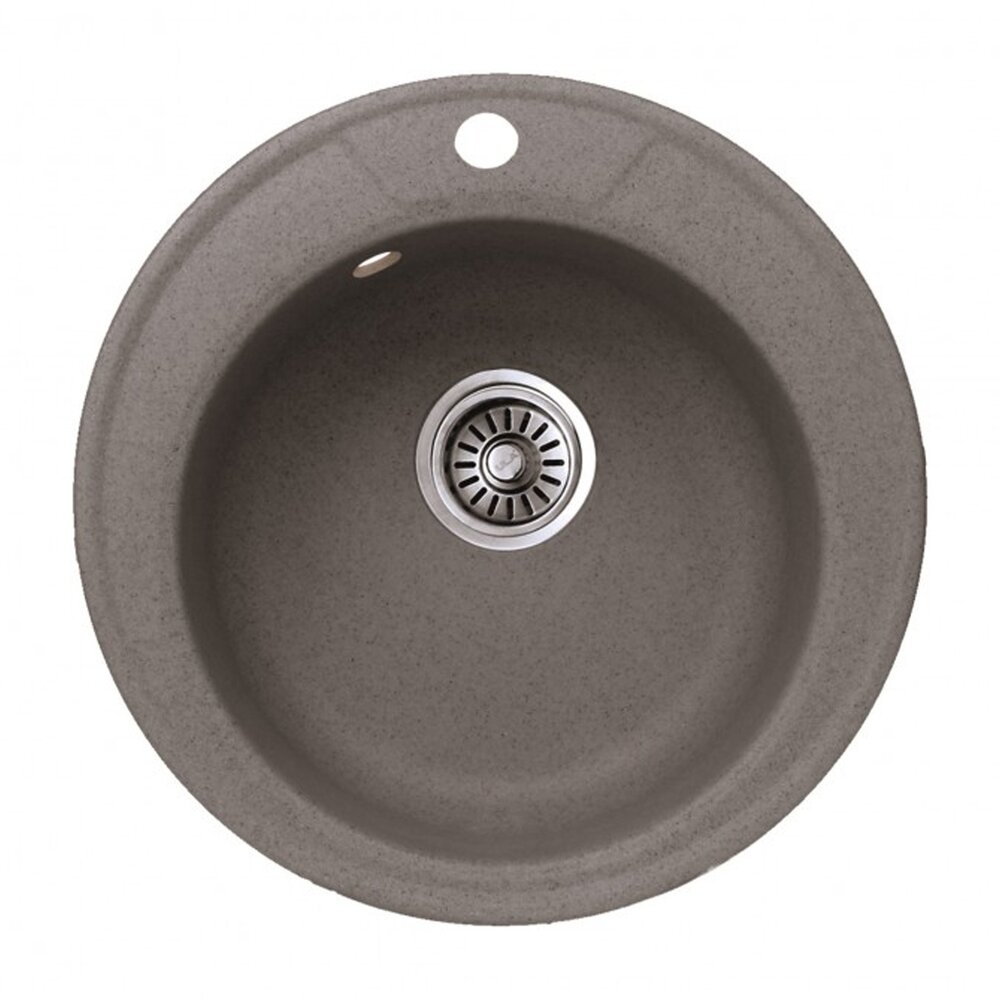 Chiuveta compozit Inter Ceramic finisaj granit gri 49 cm fara picurator