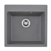 Chiuveta compozit Inter Ceramic finisaj granit gri 50x50 cm