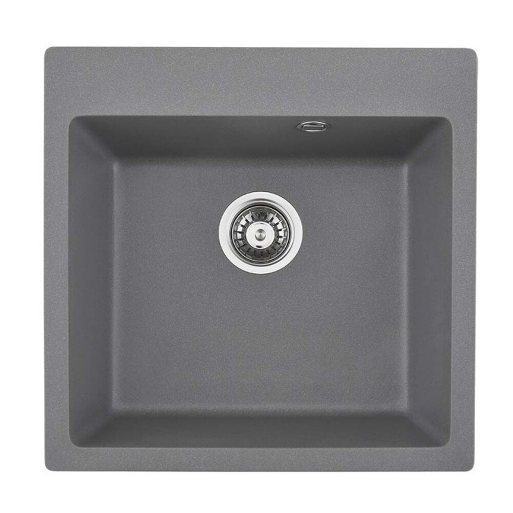 Chiuveta compozit Inter Ceramic finisaj granit gri 50x50 cm