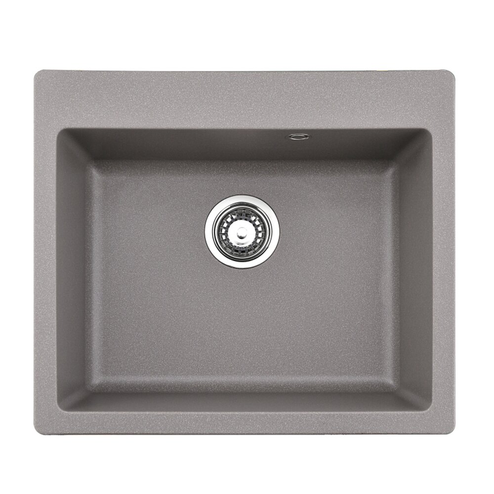 Chiuveta compozit Inter Ceramic finisaj granit gri 57x50 cm